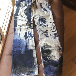roberto cavalli venus painting jeans